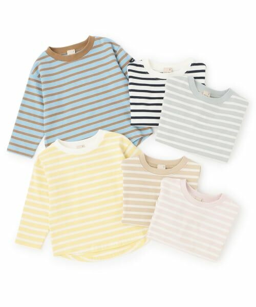 petit main / プティマイン Tシャツ | 【食品防汚】ボーダー長袖Tシャツ | 詳細9