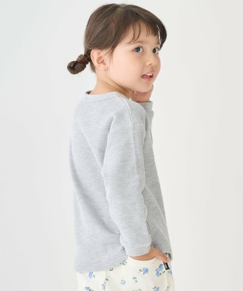 petit main / プティマイン Tシャツ | 【プティプラ】ワッフル長袖T | 詳細1