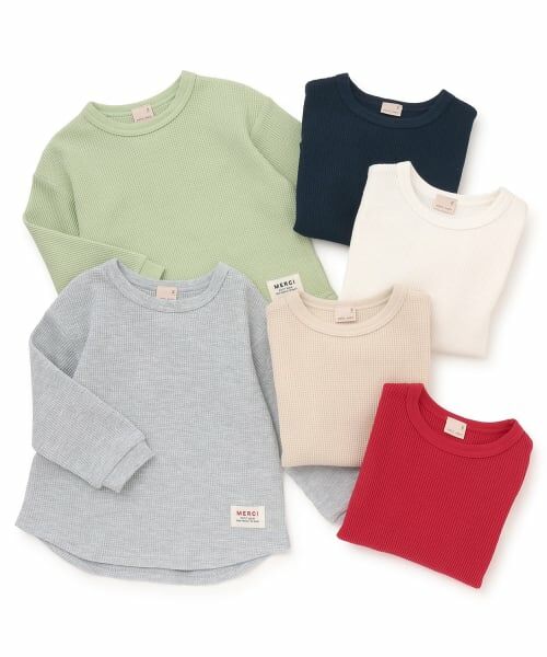 petit main / プティマイン Tシャツ | 【プティプラ】ワッフル長袖T | 詳細19