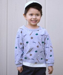 petit main / プティマイン Tシャツ | 【防汚】マルチ柄長袖Tシャツ