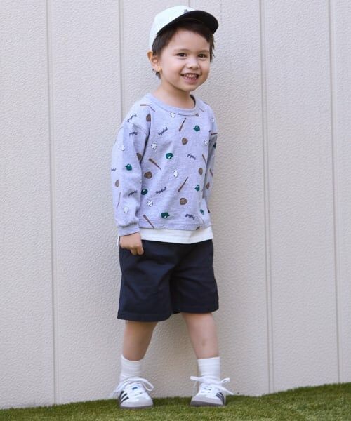 petit main / プティマイン Tシャツ | 【防汚】マルチ柄長袖Tシャツ | 詳細2