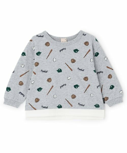 petit main / プティマイン Tシャツ | 【防汚】マルチ柄長袖Tシャツ | 詳細4