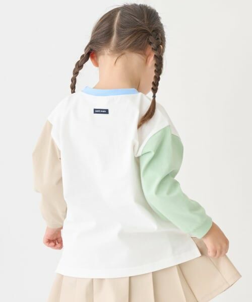 petit main / プティマイン Tシャツ | 【食品防汚】配色ゆるっと長袖Tシャツ | 詳細1