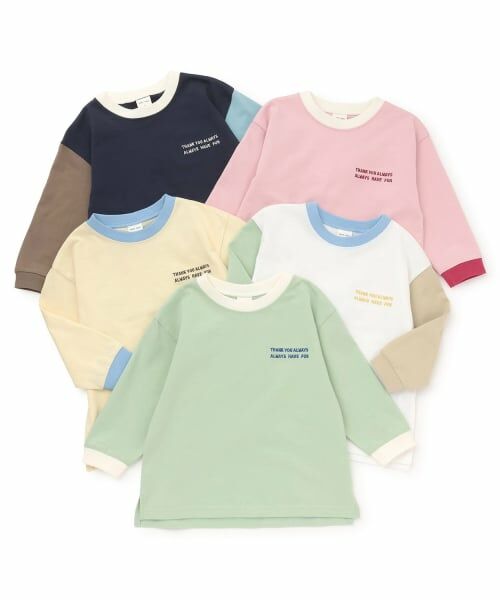 petit main / プティマイン Tシャツ | 【食品防汚】配色ゆるっと長袖Tシャツ | 詳細15