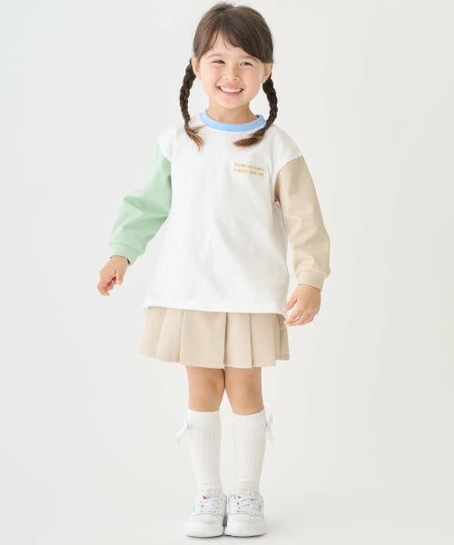 petit main / プティマイン Tシャツ | 【食品防汚】配色ゆるっと長袖Tシャツ | 詳細2