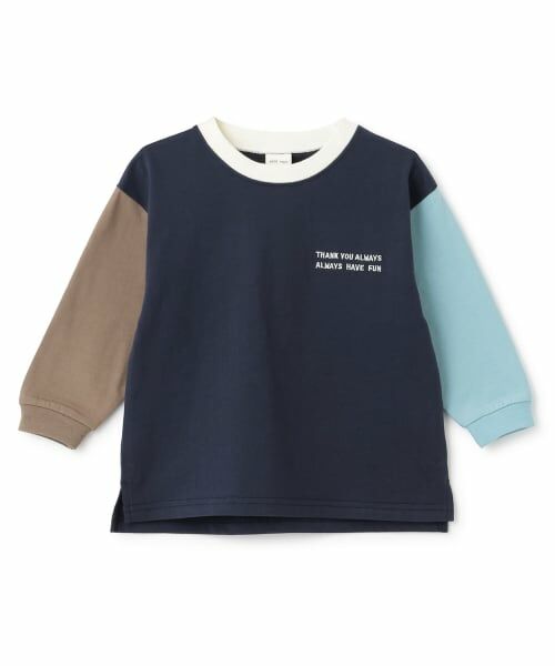 petit main / プティマイン Tシャツ | 【食品防汚】配色ゆるっと長袖Tシャツ | 詳細8