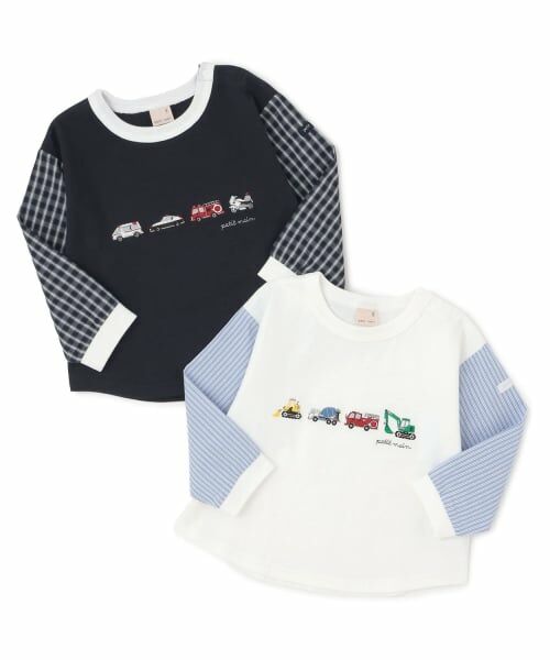 petit main / プティマイン Tシャツ | 働く車 袖布帛長袖Tシャツ | 詳細13