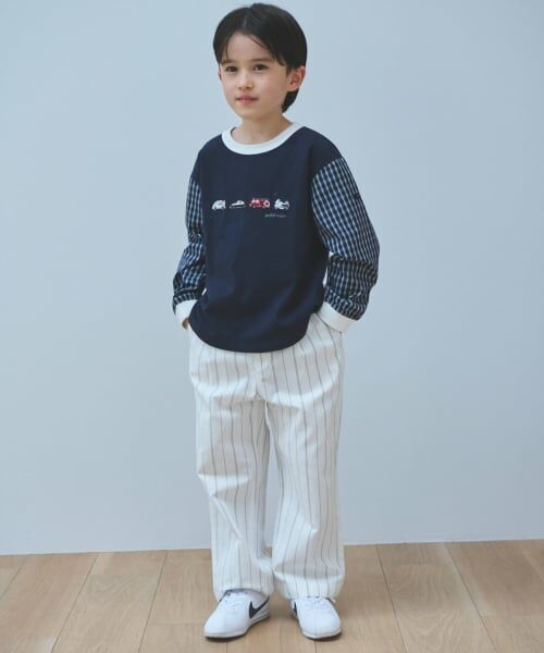 petit main / プティマイン Tシャツ | 働く車 袖布帛長袖Tシャツ | 詳細4