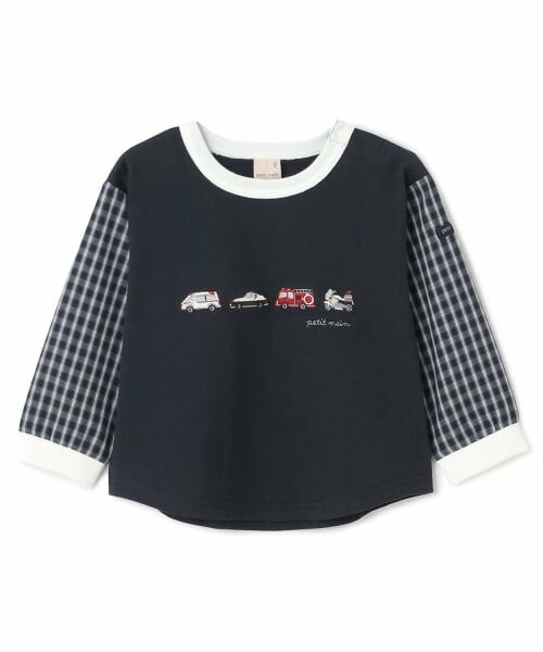 petit main / プティマイン Tシャツ | 働く車 袖布帛長袖Tシャツ | 詳細5