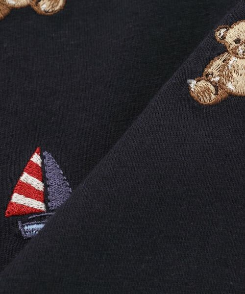 petit main / プティマイン Tシャツ | 【リンク】くま刺しゅうマリン長袖Tシャツ | 詳細11