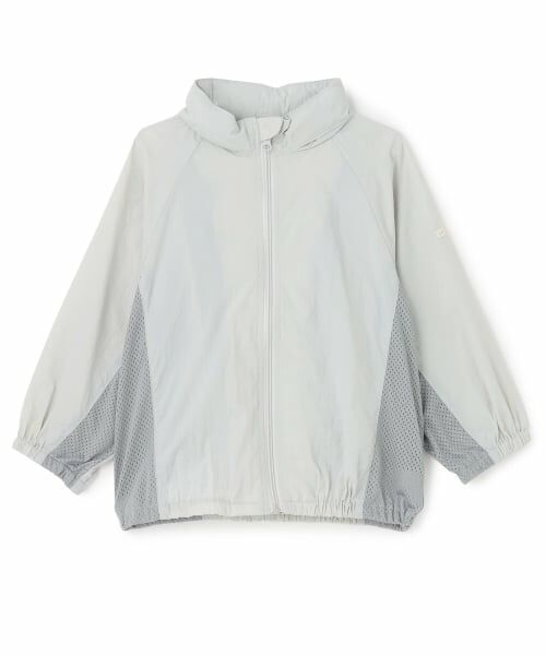 petit main / プティマイン ブルゾン | 【ポケッタブル】ワッシャーウィンブレ（ライト グレー）
