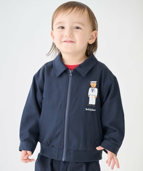 petit main / プティマイン ブルゾン | 【TeddyBear】スイングジャケット（紺）