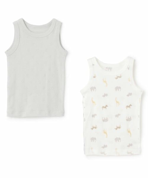 petit main / プティマイン その他インナー・ルームウェア | 【弱酸性】男児タンク肌着2P（ライト グリーン）