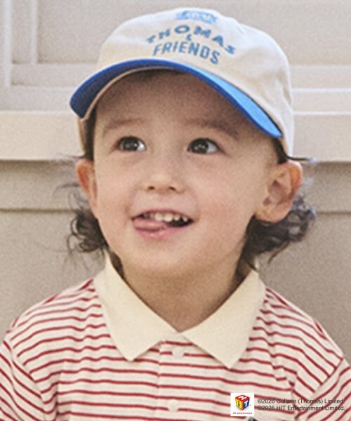 petit main / プティマイン キャップ | 【きかんしゃトーマス】刺繍キャップ（オフ ホワイト）