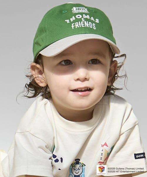 petit main / プティマイン キャップ | 【きかんしゃトーマス】刺繍キャップ（グリーン）