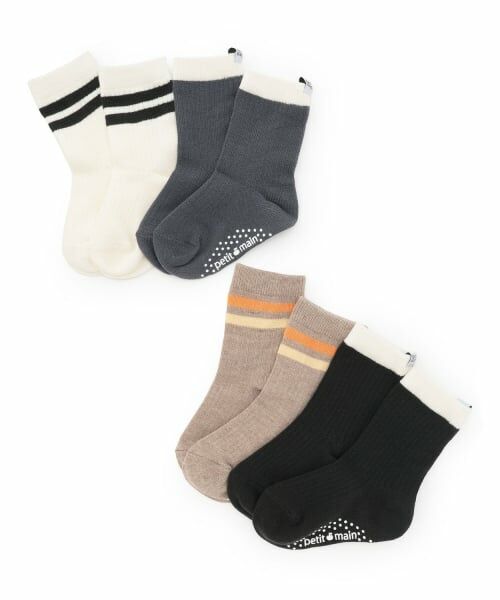 petit main / プティマイン ソックス | ライン入りクルーソックス2P | 詳細7