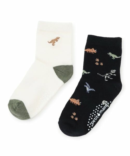 petit main / プティマイン ソックス | アソートクルーソックス2P（オフ ホワイト）