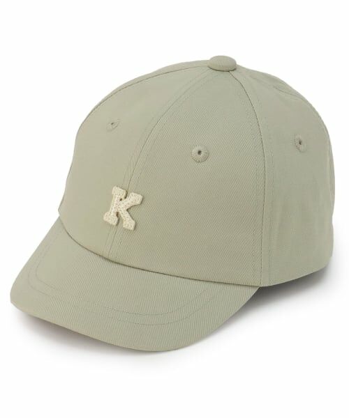 petit main / プティマイン キャップ | 【UV加工】アルファベットロゴキャップ（薄カーキ）