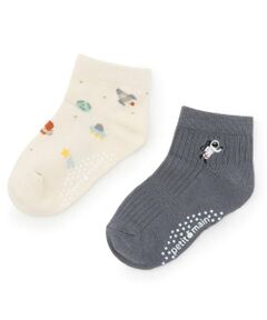 petit main / プティマイン ソックス | 宇宙柄ショートソックス2P