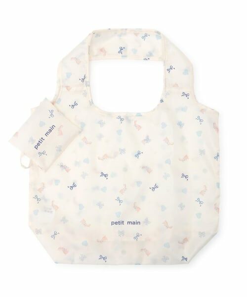petit main / プティマイン トートバッグ | ポケットエコバッグ（ライト ブルー）