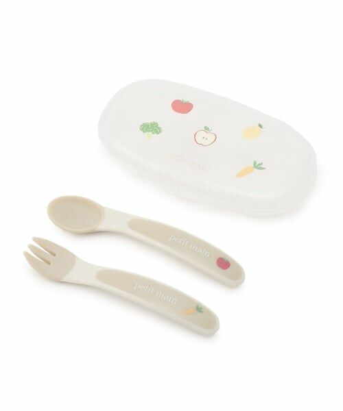 petit main / プティマイン ベビー・キッズグッズ | スプーン・フォークセット（グリーン）