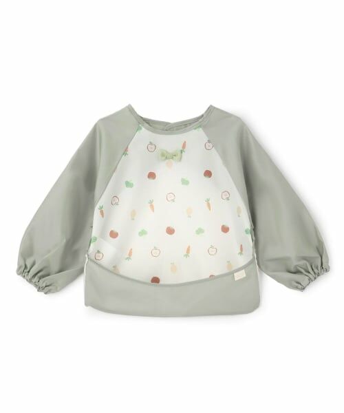 petit main / プティマイン スタイ・ビブ | お食事エプロン（グリーン）