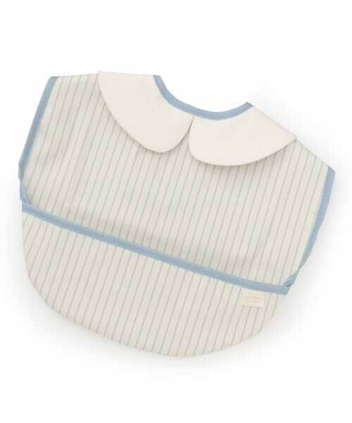 petit main / プティマイン スタイ・ビブ | 衿つきお食事エプロン（ライト ブルー）