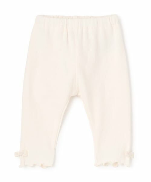 petit main / プティマイン ベビー・キッズウエア | 【GOODPRICE】裾リボンレギンス（オフ ホワイト）