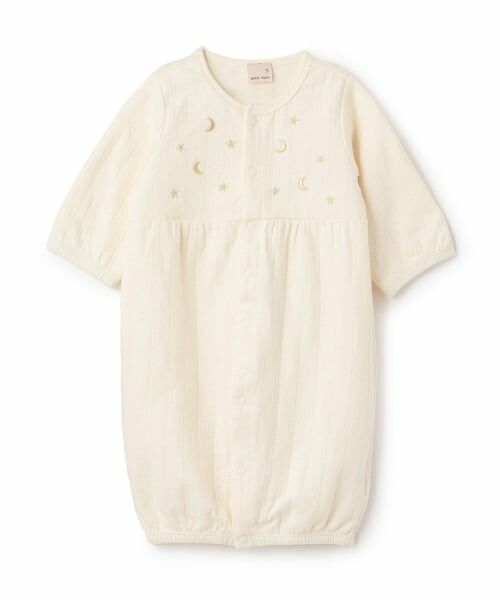 petit main / プティマイン ロンパース | 刺しゅう2wayオール（オフ ホワイト）