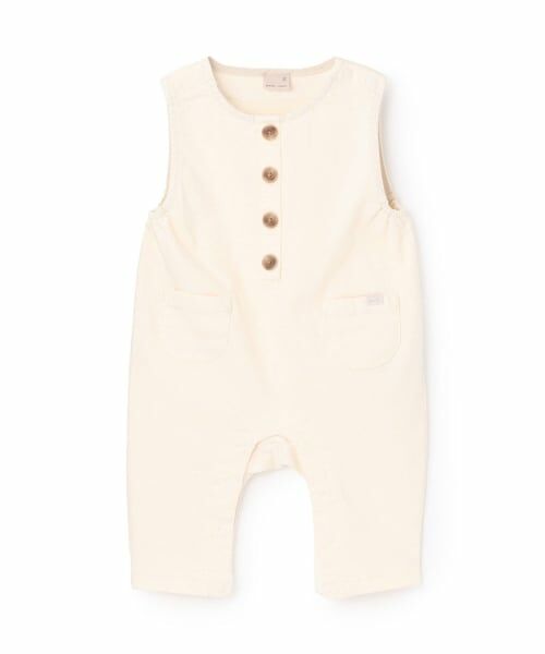 petit main / プティマイン ベビー・キッズウエア | デニムサロペット（アイボリー）