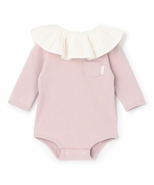 petit main / プティマイン ロンパース | スタイつきロンパース（ピンク）