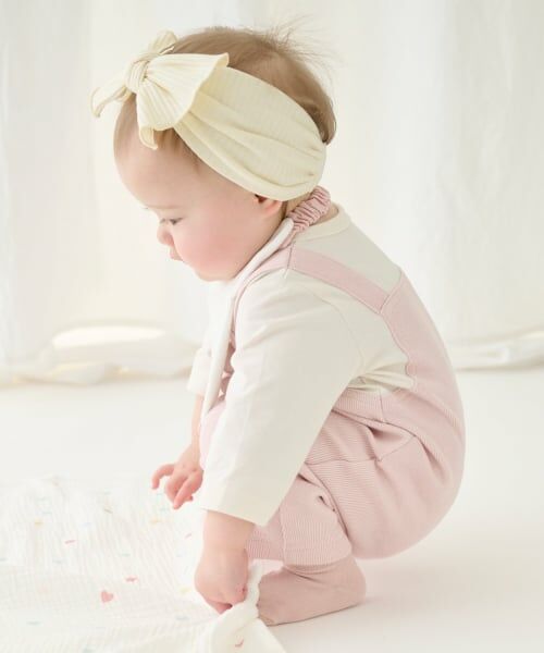 petit main / プティマイン ロンパース | アニマル刺しゅうサロペ風カバーオール | 詳細1