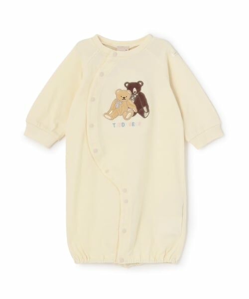 petit main / プティマイン ロンパース | 【TeddyBear】アップリケ2WAYオール（クリーム）