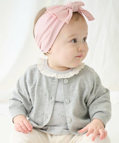 petit main / プティマイン ベビー・キッズウエア | 【UV】ポコポコカーディガン（ライト グレー）