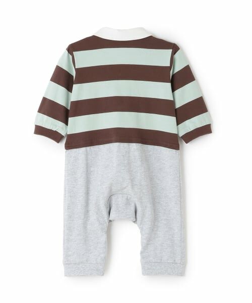 petit main / プティマイン ロンパース | 【リンク】ボーダーラガー長袖カバーオール | 詳細5