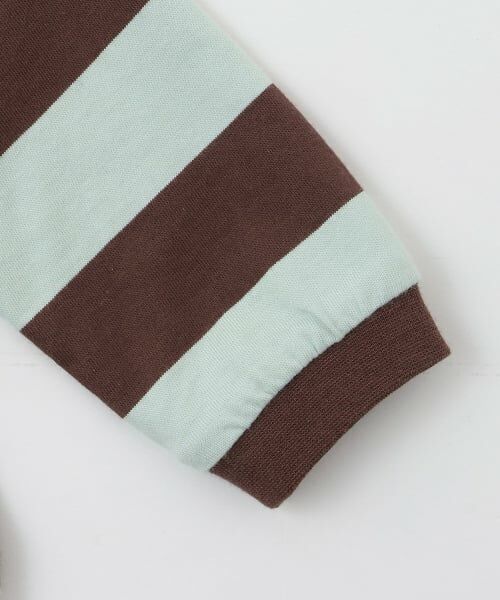 petit main / プティマイン ロンパース | 【リンク】ボーダーラガー長袖カバーオール | 詳細8