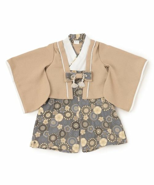 petit main / プティマイン ロンパース | boys 袴カバーオール（ベージュ）