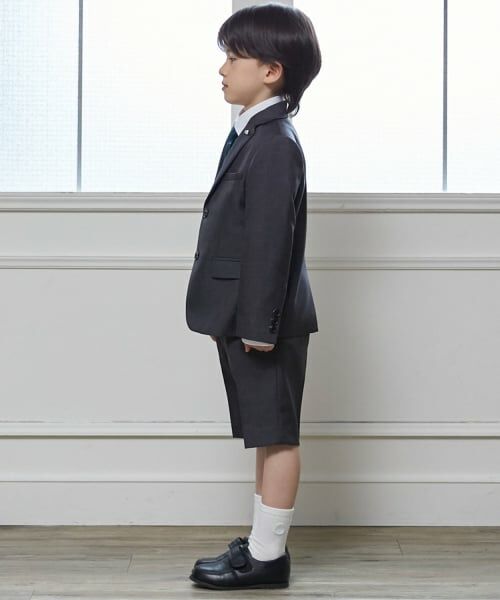 petit main / プティマイン セットアップ | 【フォーマル】グレーJK+ハーフパンツセット | 詳細1