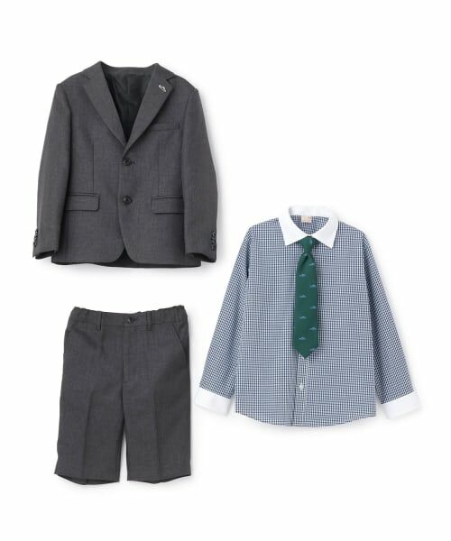 petit main / プティマイン セットアップ | 【フォーマル】グレーJK+ハーフパンツセット | 詳細9