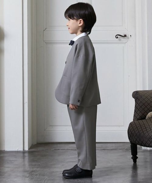 petit main / プティマイン セットアップ | 【セミフォーマル】ノーカラーJK+ロングパンツセット | 詳細1