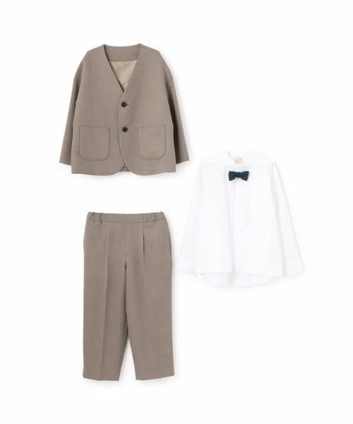 petit main / プティマイン セットアップ | 【セミフォーマル】ノーカラーJK+ロングパンツセット | 詳細14