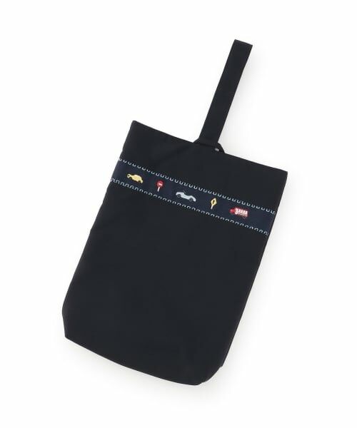 petit main / プティマイン トートバッグ | 【通園・通学グッズ】BOYS刺しゅうシューズバッグ（紺）