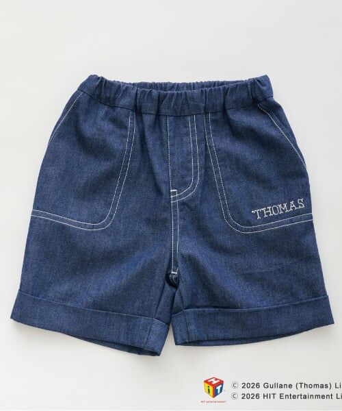 petit main / プティマイン ショート・ハーフ・半端丈パンツ | 【3月13日発売予定】【きかんしゃトーマス】布帛ハーフパンツ | 詳細1