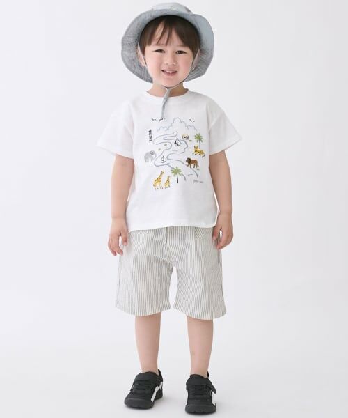 petit main / プティマイン ショート・ハーフ・半端丈パンツ | 【リンク】アソート柄ハーフパンツ（ストライプ）