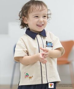 petit main / プティマイン シャツ・ブラウス | 【3月13日発売予定】【きかんしゃトーマス】布帛半袖シャツ