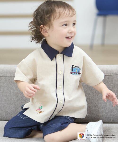 petit main / プティマイン シャツ・ブラウス | 【3月13日発売予定】【きかんしゃトーマス】布帛半袖シャツ | 詳細3