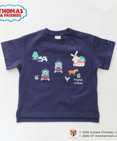 petit main / プティマイン Tシャツ | 【3月13日発売予定】【きかんしゃトーマス】刺しゅう半袖Tシャツ