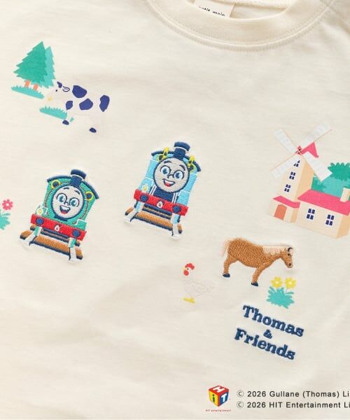 petit main / プティマイン Tシャツ | 【3月13日発売予定】【きかんしゃトーマス】刺しゅう半袖Tシャツ | 詳細10