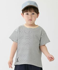 petit main / プティマイン Tシャツ | 【防汚】カラーボーダー半袖Tシャツ