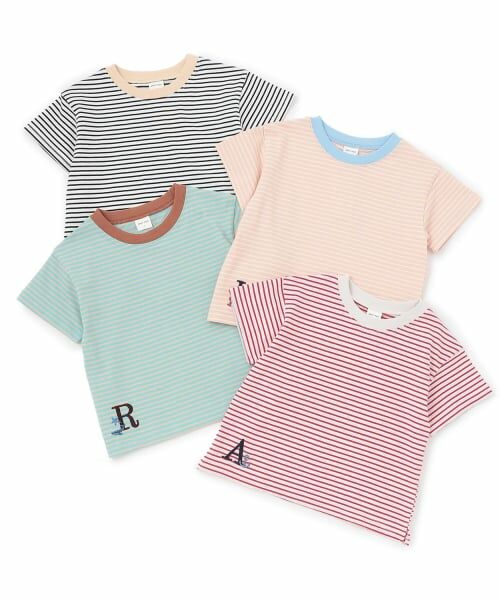 petit main / プティマイン Tシャツ | 【防汚】カラーボーダー半袖Tシャツ | 詳細19